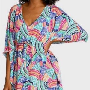 New without tags La Blanca Multicolor Waves Patterned Resortwear coverup Size M